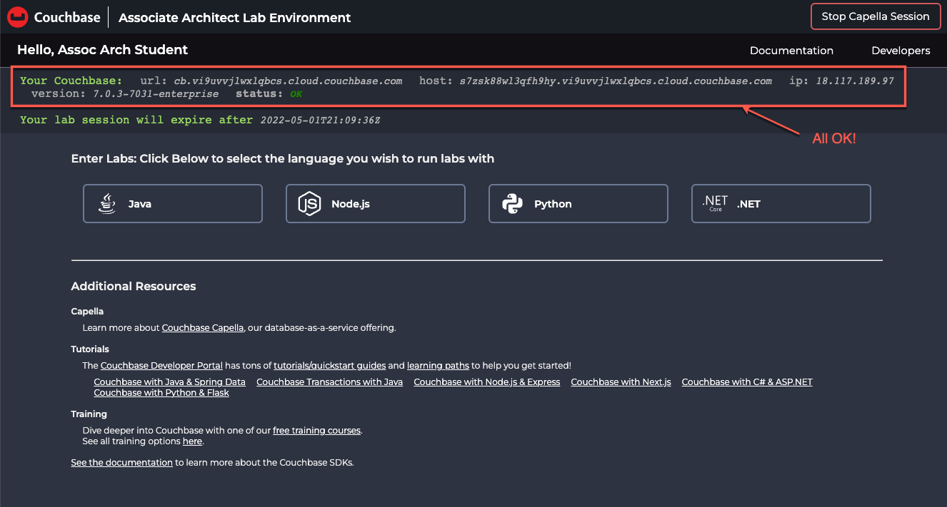 Successful lab setup
