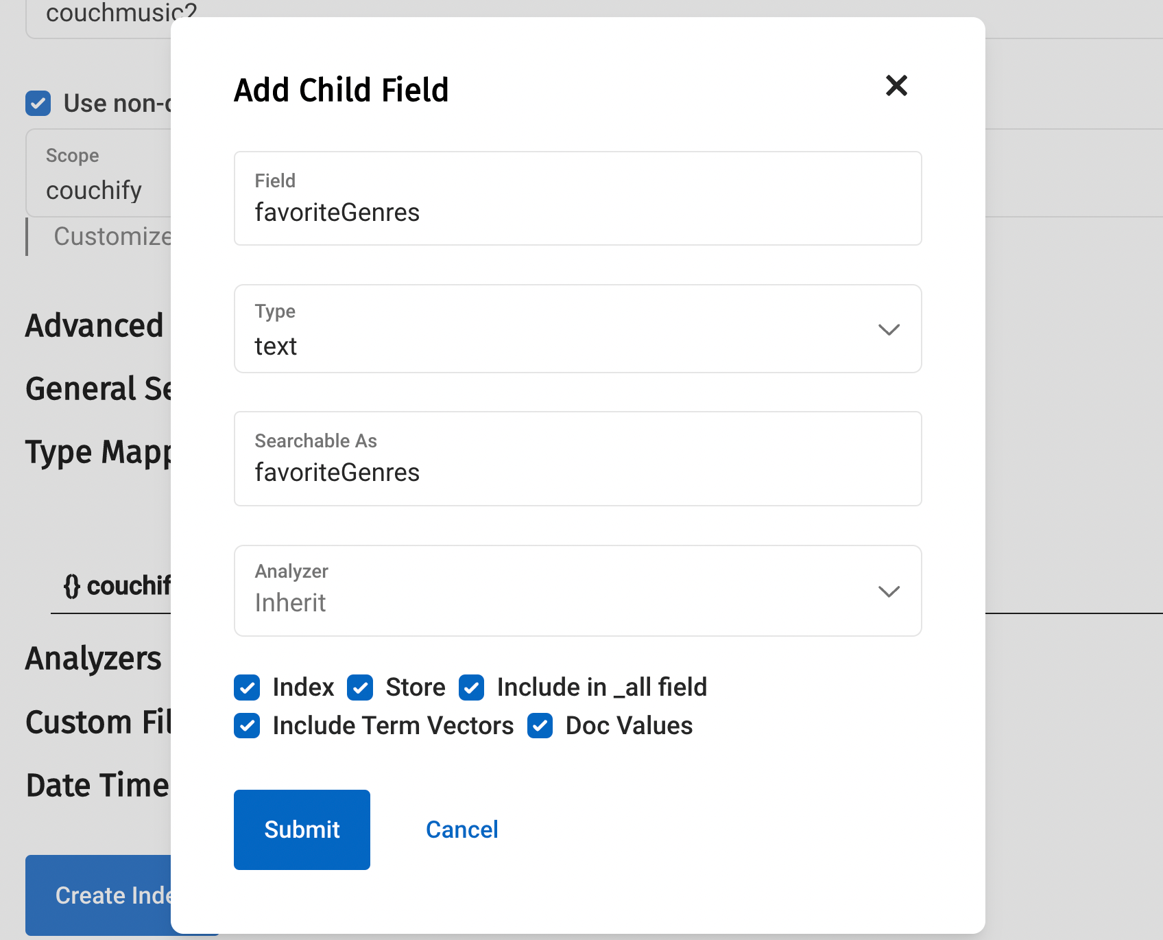 Create search index - 5